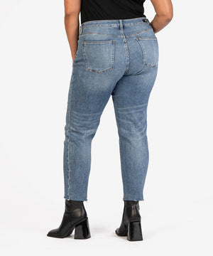 Rachael High Rise Fab Ab Mom Raw Hem