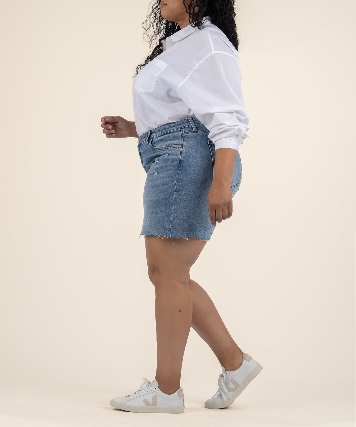 Hailey  High Rise Long Bermuda, Plus