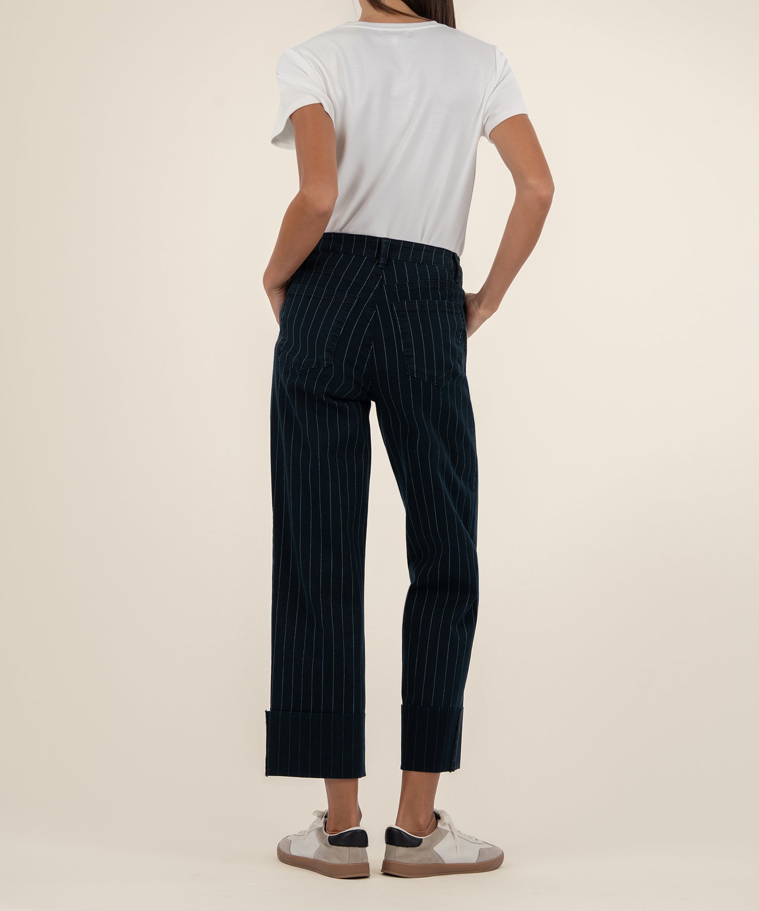 Sienna Stripe High Rise Straight Leg