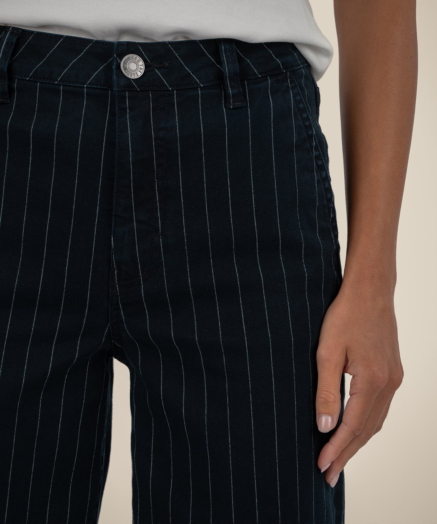 Sienna Stripe High Rise Straight Leg