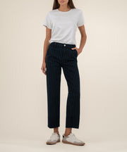 Sienna Stripe High Rise Straight Leg