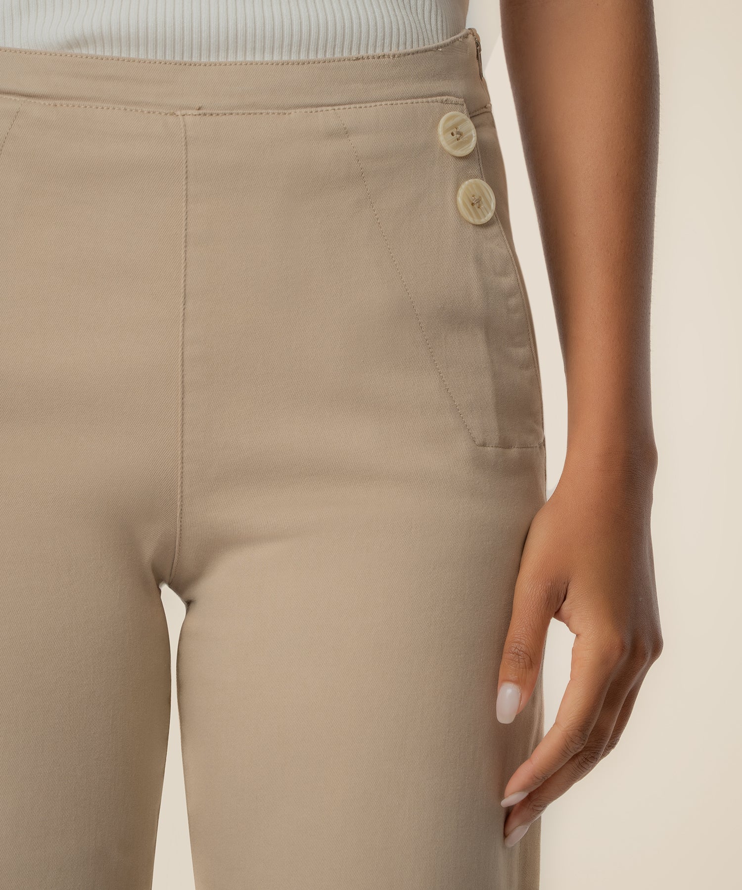 Charlotte Twill High Rise Wide Leg Pant