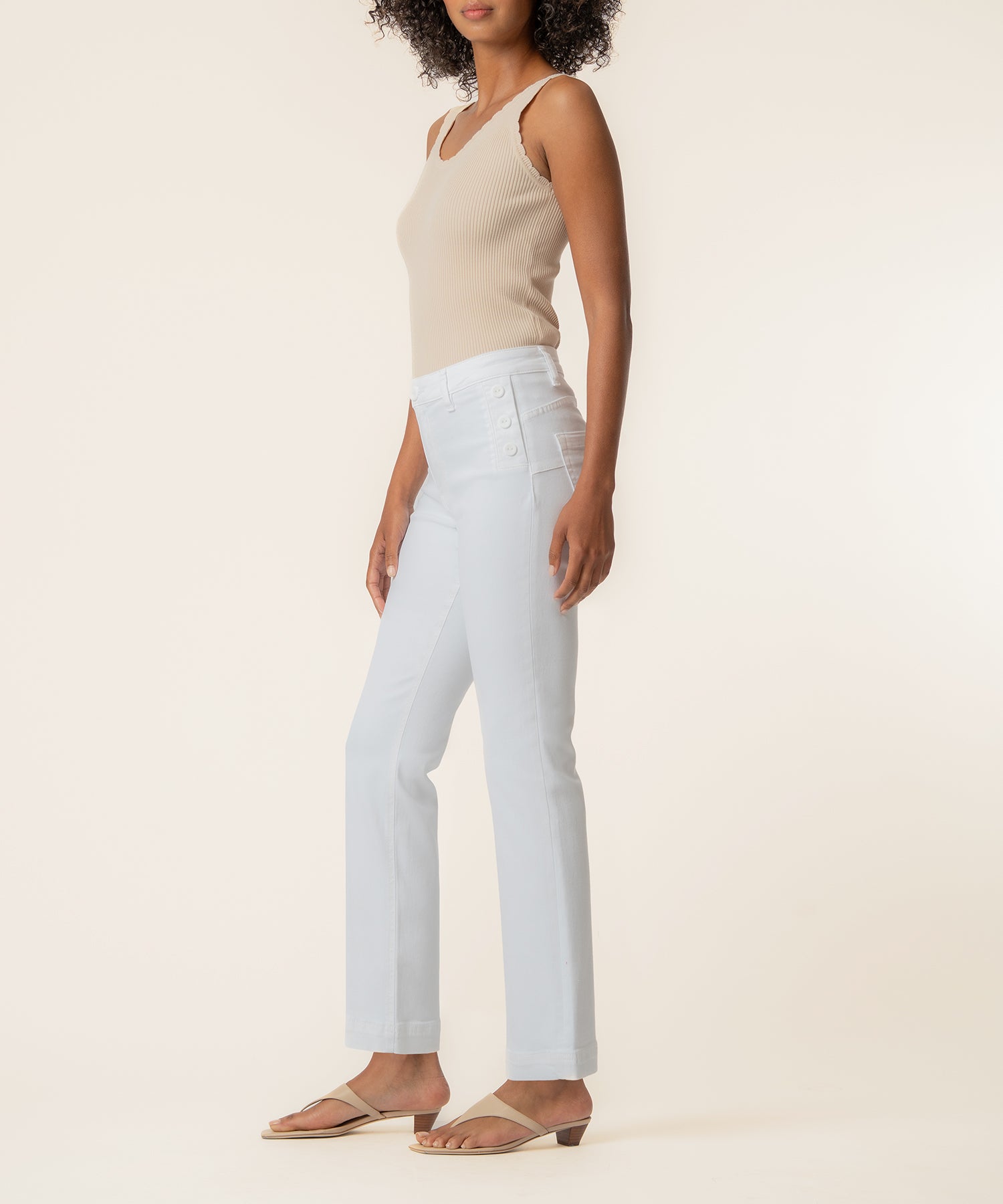 Kelsey Twill High Rise Flare, Petite