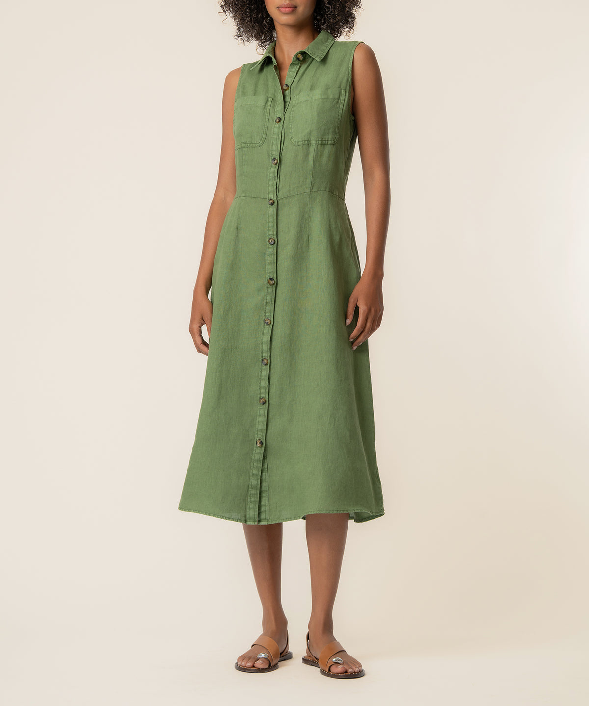 Bowie Linen Sleeveless dress