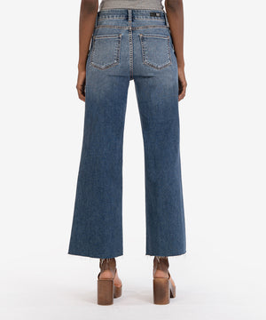 Meg High Rise Fab Ab Wide Leg, Long Inseam (Beckon Wash)