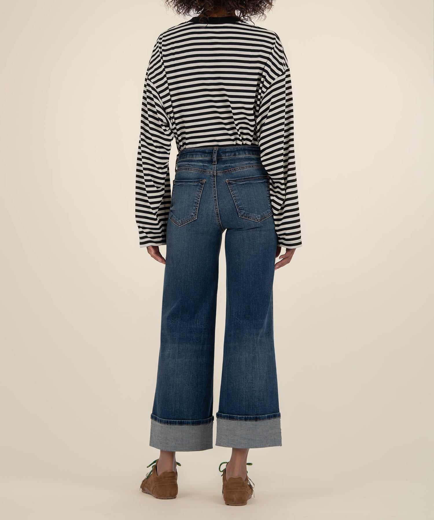 Meg High Rise Wide Legs Roll Up