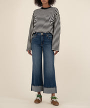 Meg High Rise Wide Legs Roll Up