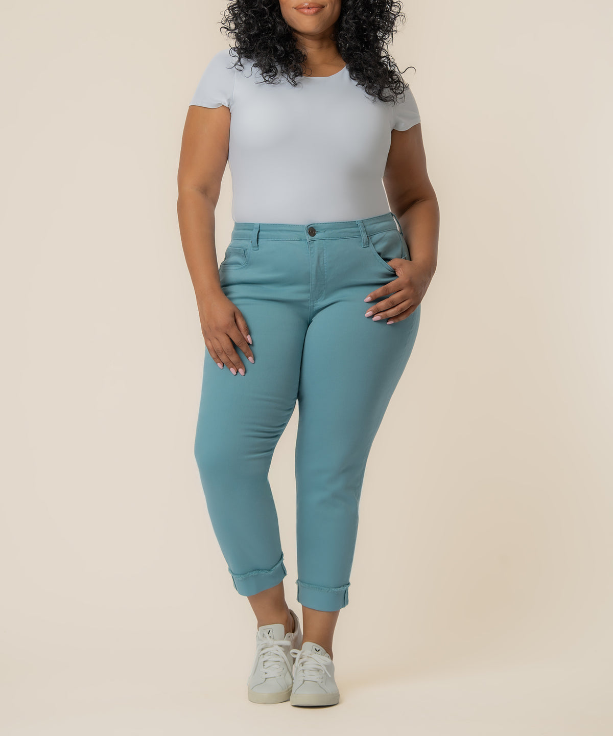 Amy Crop Straight Leg, Plus