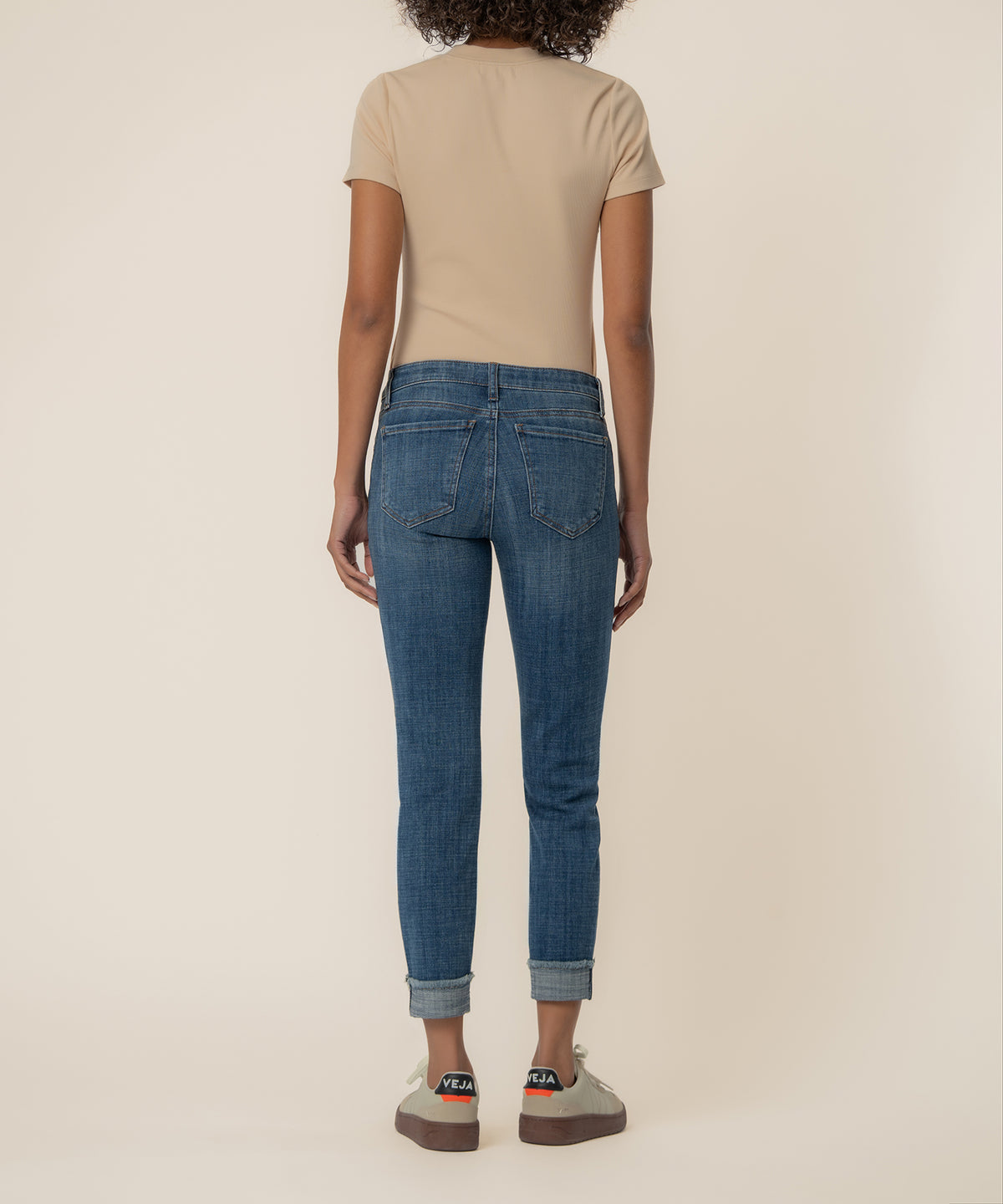 Amy Mid Rise Crop Straight, Petite