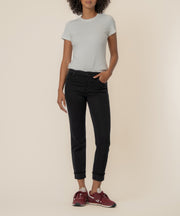 Amy Mid Rise Crop Straight Leg