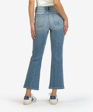 Kelsey High Rise Fab Ab Ankle Flare With Side Edge Fray (Generated Wash)