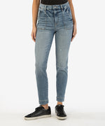 Reese High Rise Ankle Striaight W/Side Hem Zipper Main Image