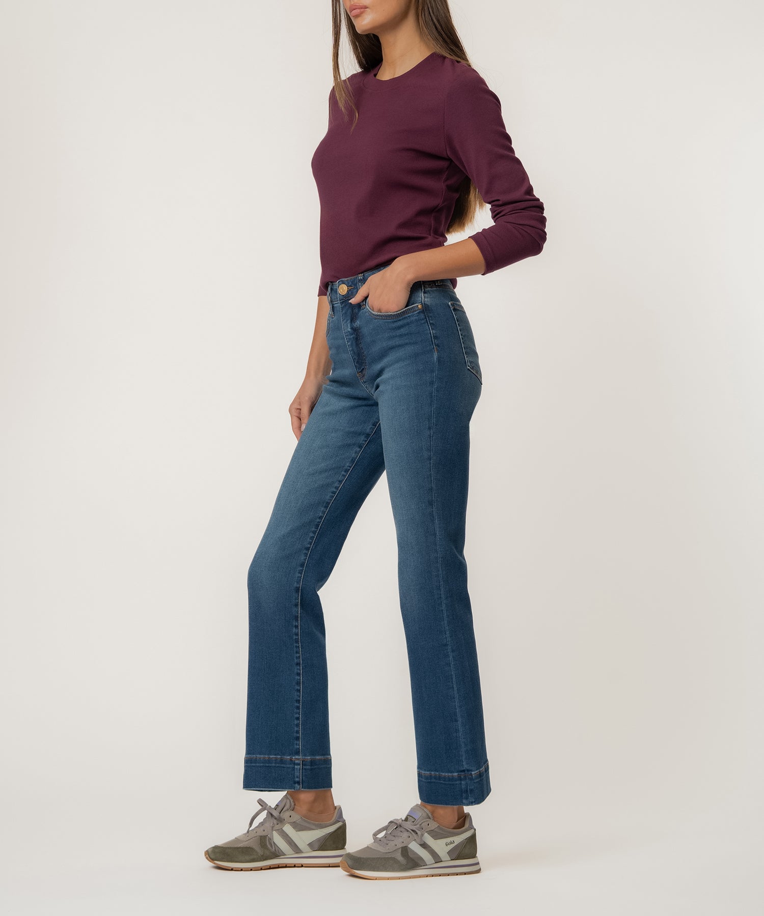 Kelsey High Rise Ankle Flare
