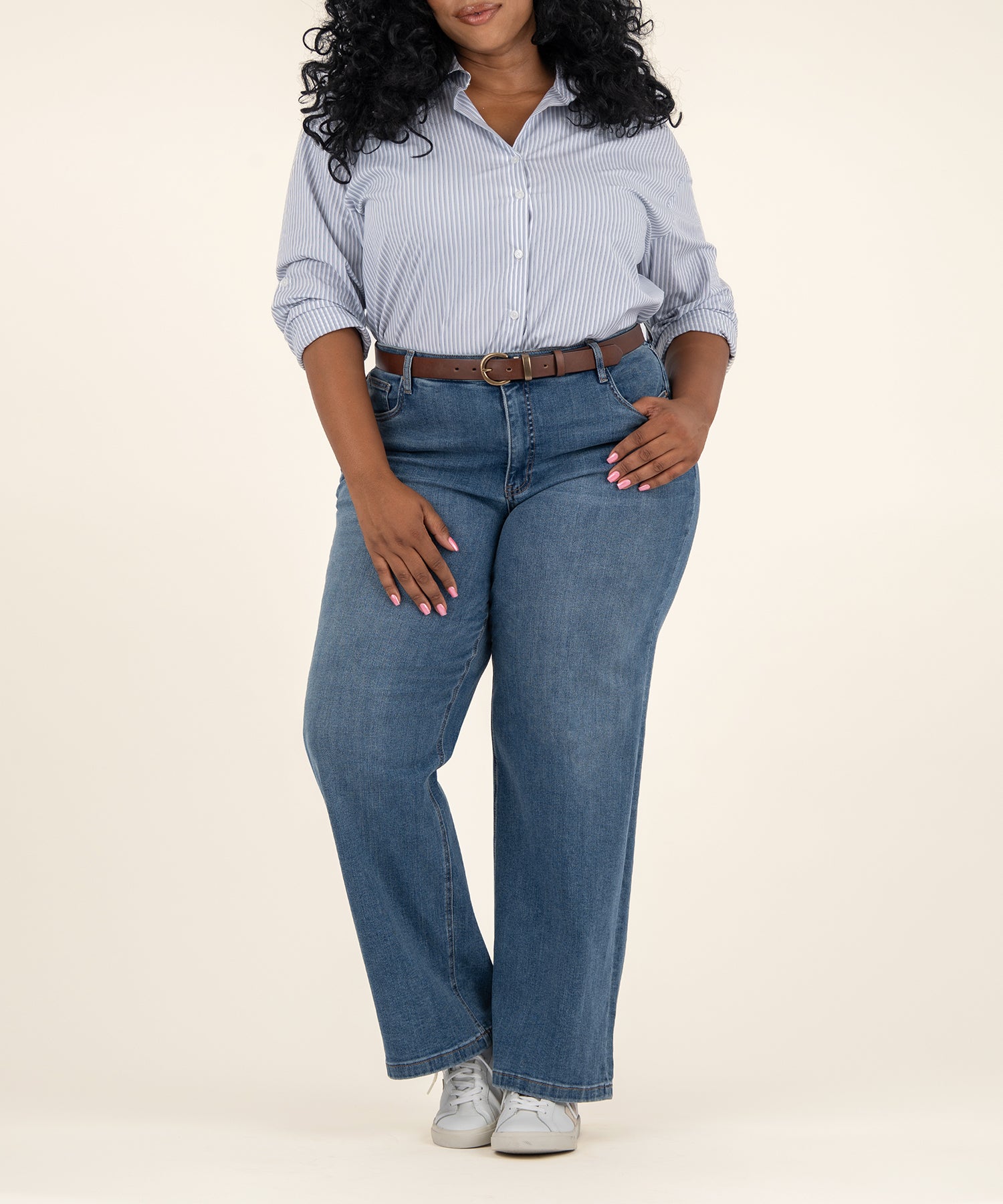 Jean High Rise Wide Leg, Plus