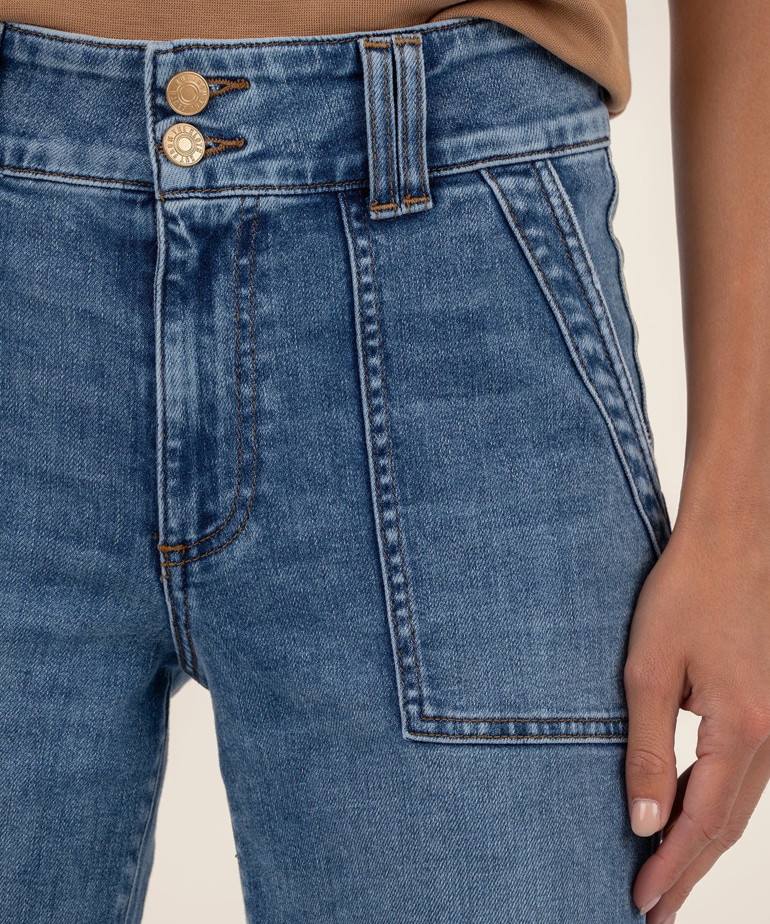 Kelsey High Rise Ankle Flare Long Inseam