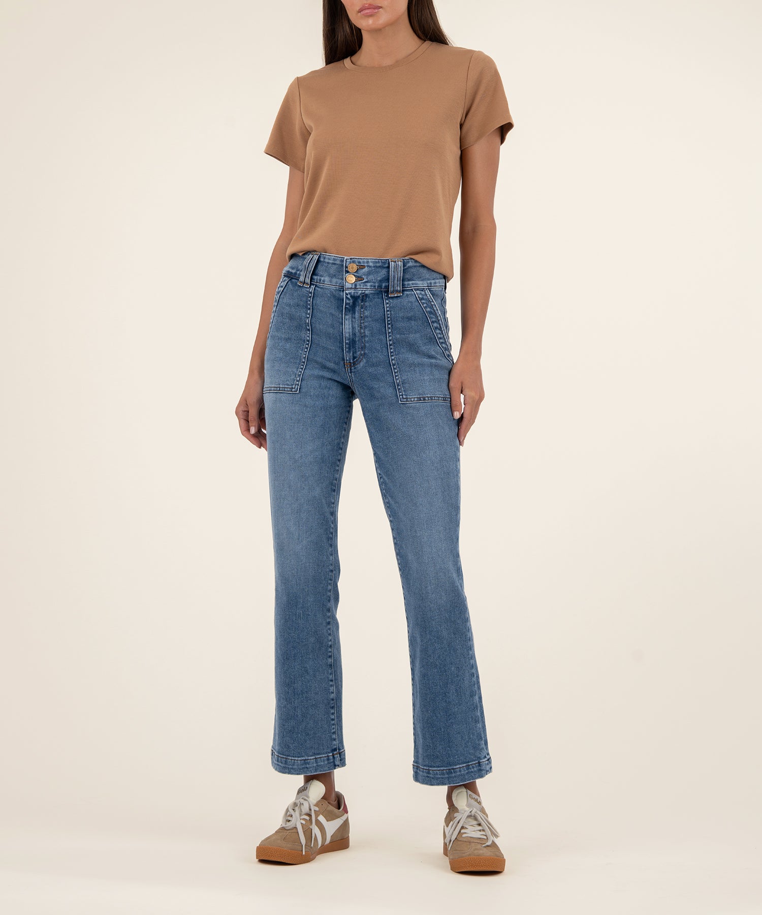 Kelsey High Rise Ankle Flare Long Inseam