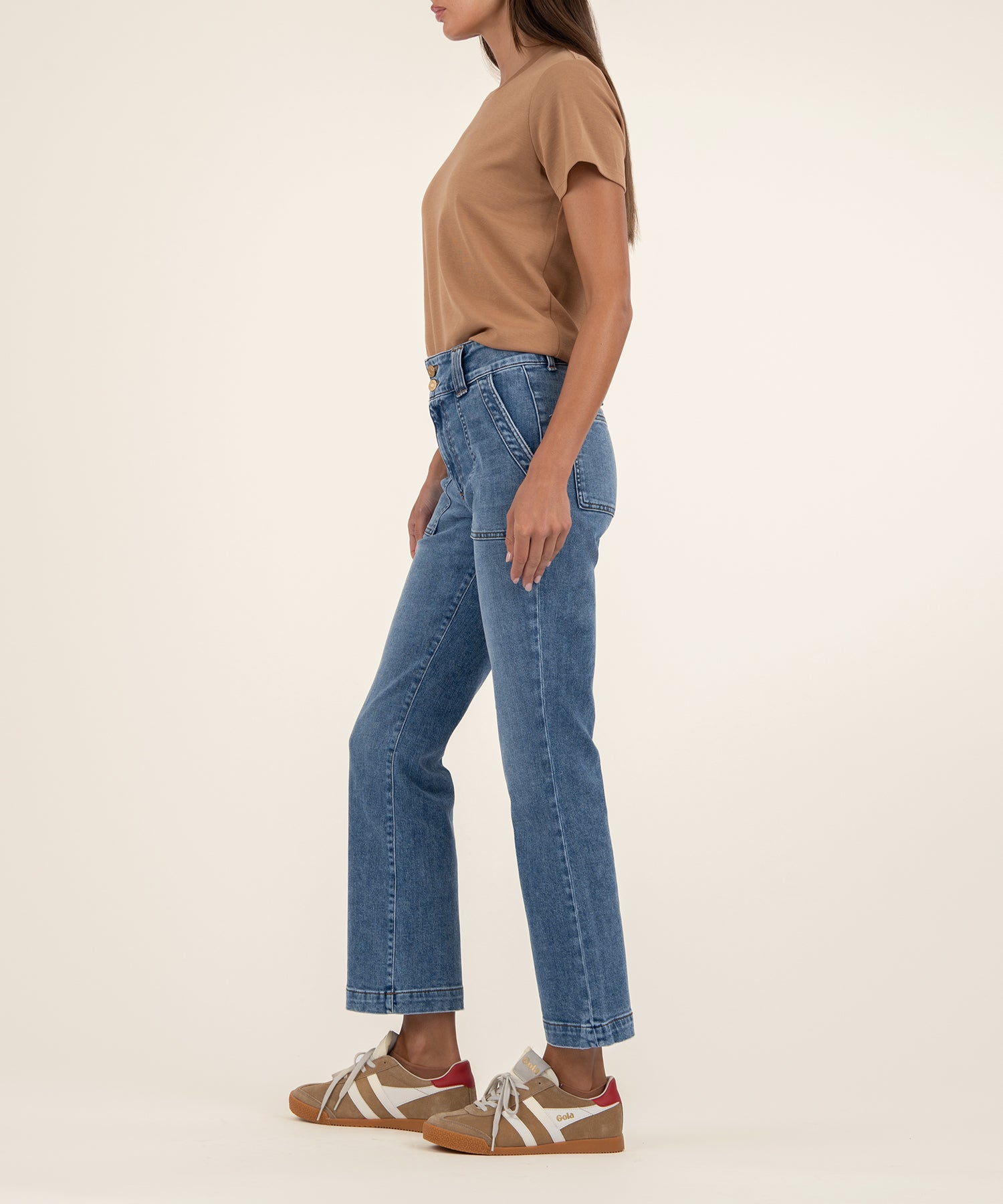Kelsey High Rise Ankle Flare Long Inseam