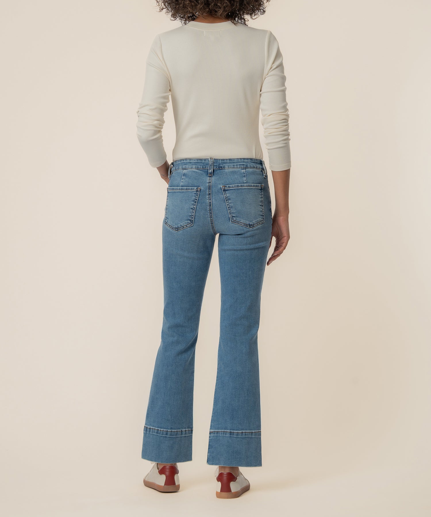 Kelsey Mid Rise Flare Long Inseam