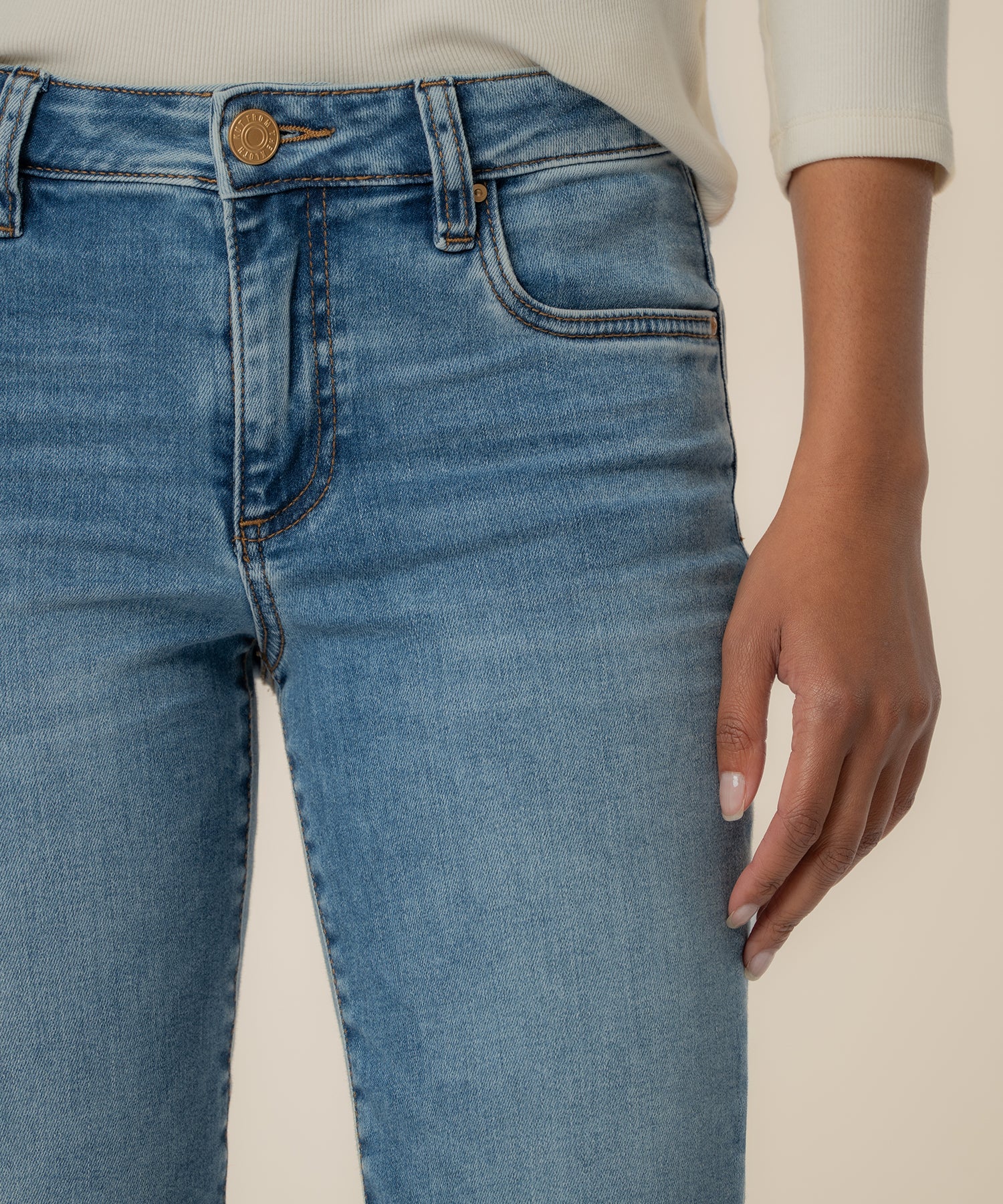 Kelsey Mid Rise Flare Long Inseam
