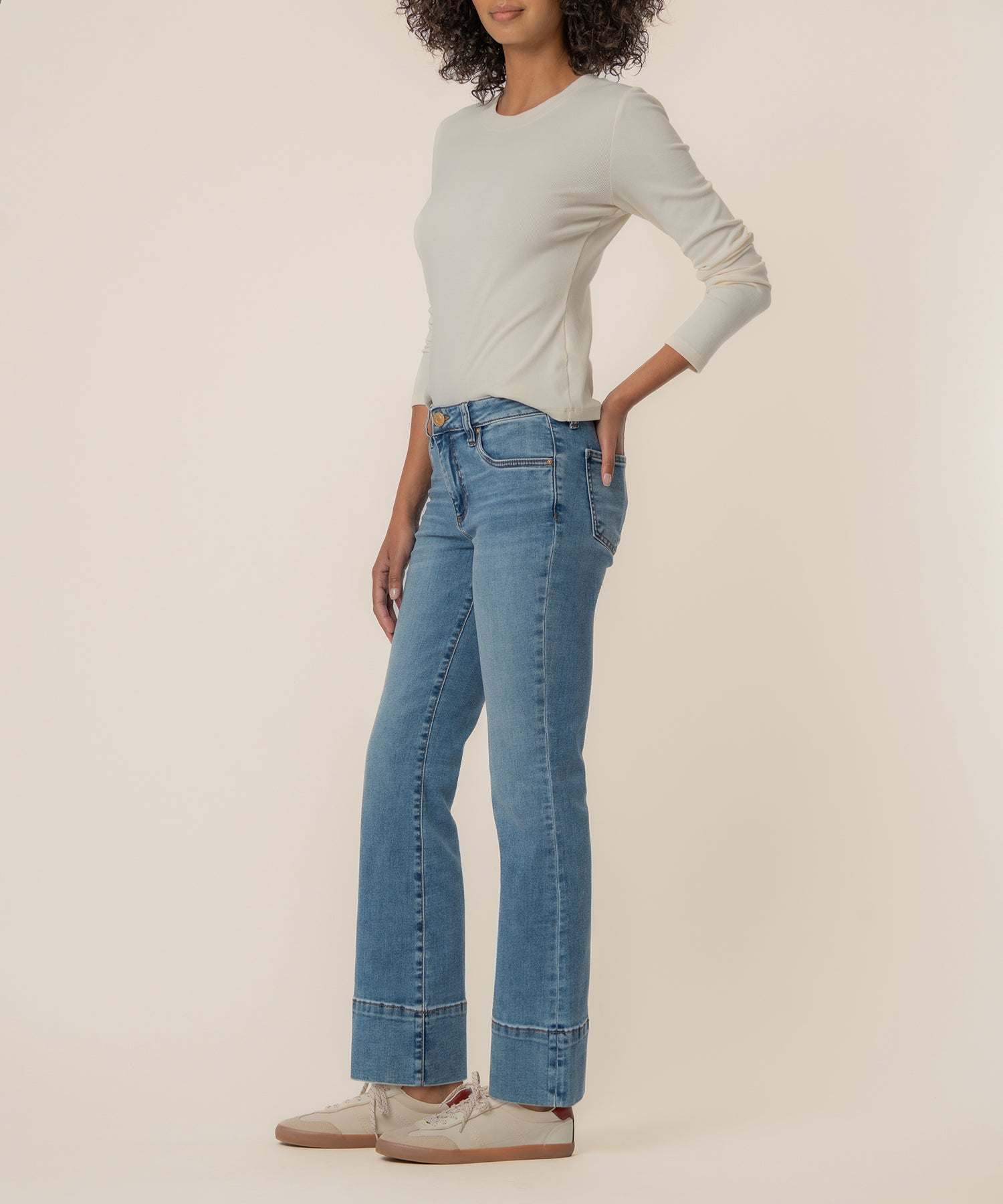 Kelsey Mid Rise Flare Long Inseam