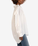 Tyra Cotton Oversized Button Down Shirt Hover Image