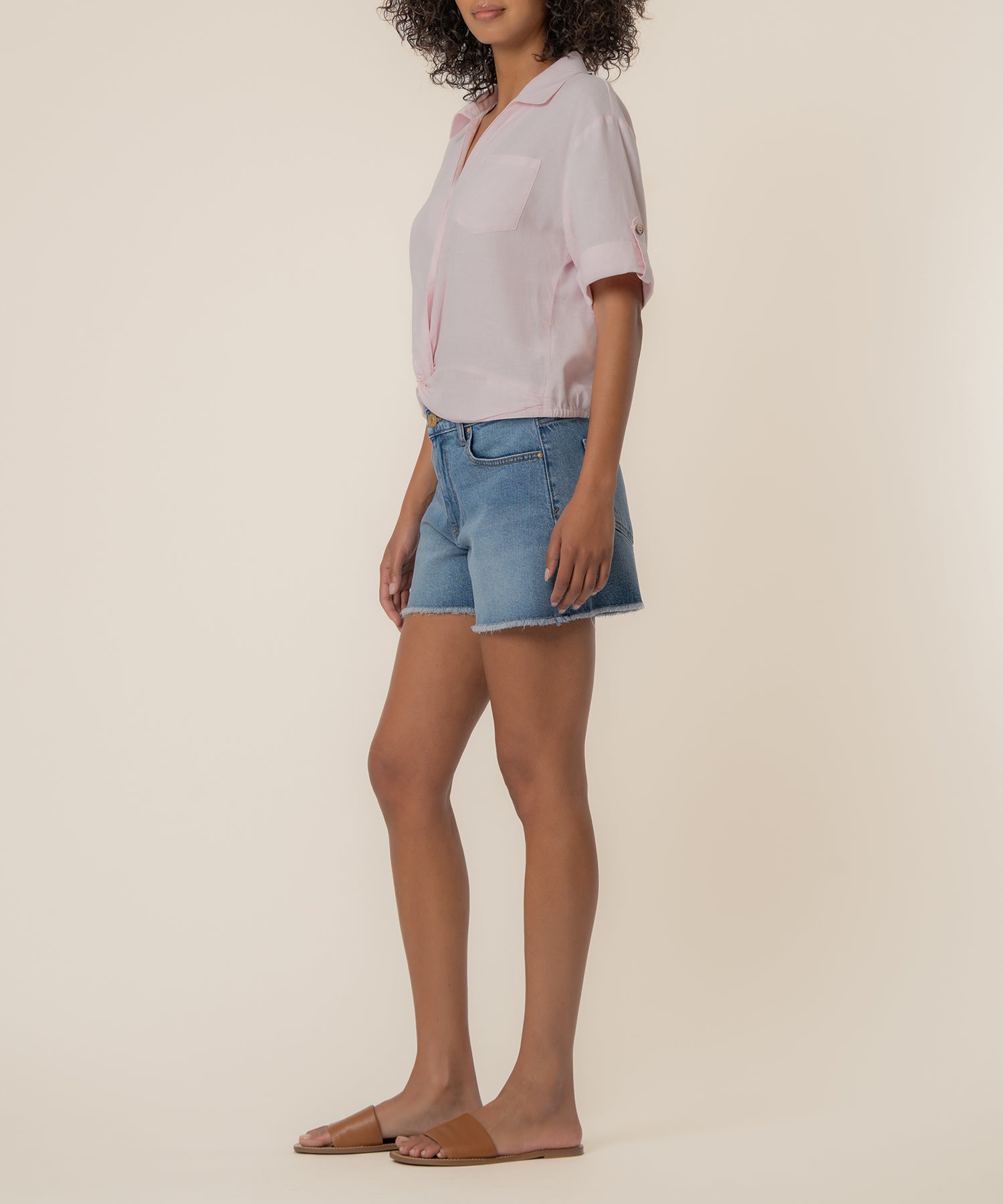 Rebel Linen Knot Front Shirt