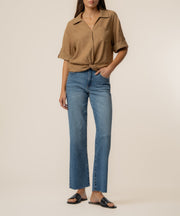 Rebel Linen Knot Front Shirt