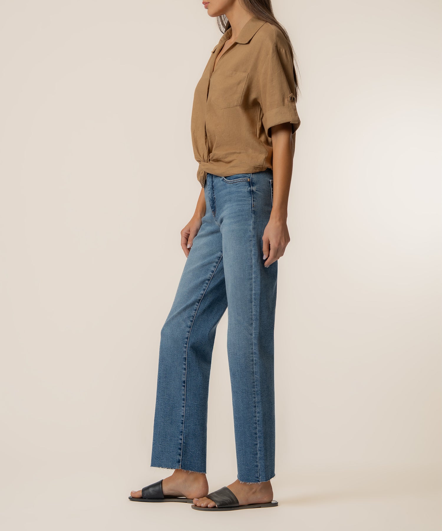 Rebel Linen Knot Front Shirt