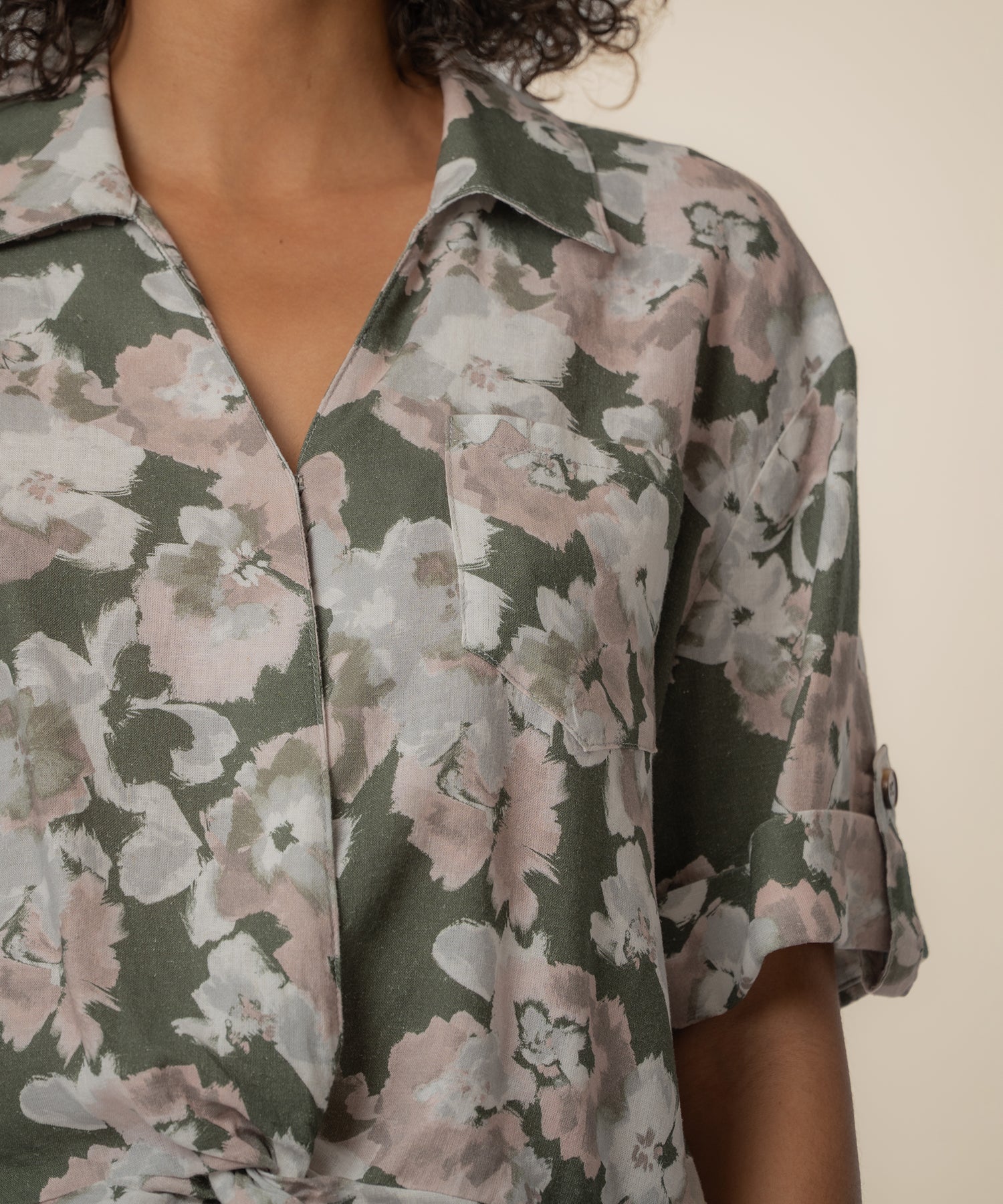 Rebel Linen Knot Front Shirt