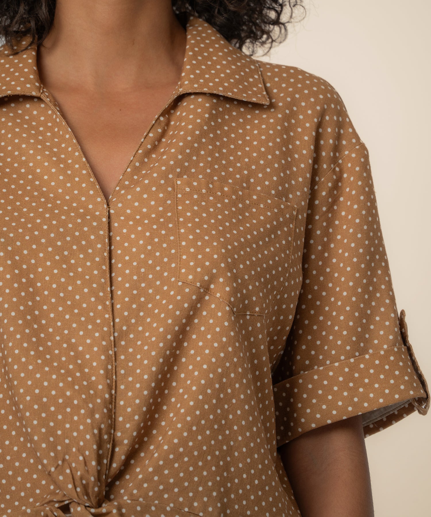 Rebel Linen Knot Front Shirt