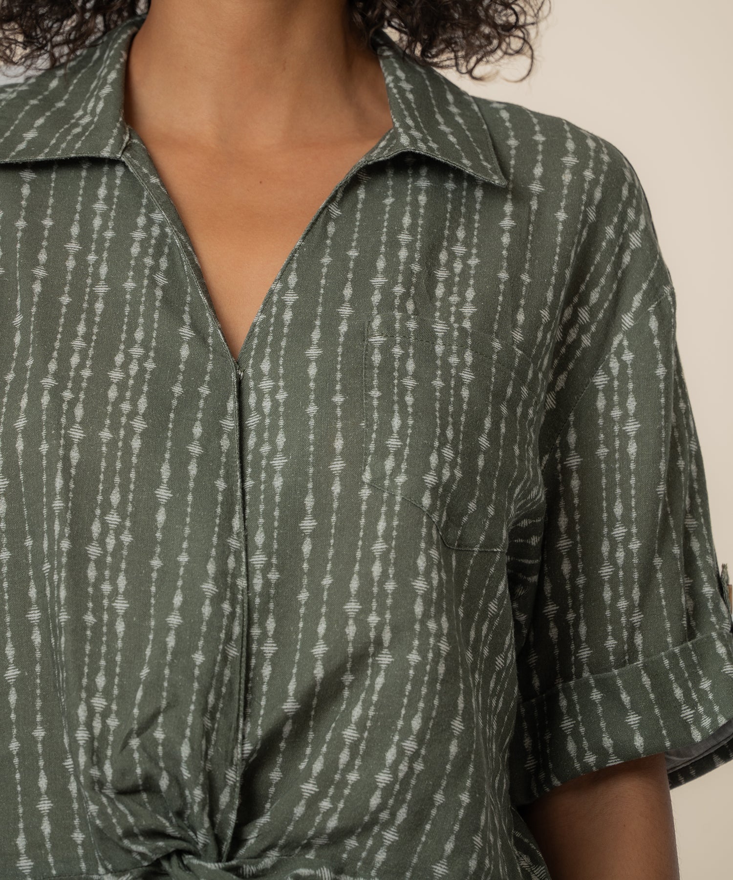 Rebel Linen Knot Front Shirt