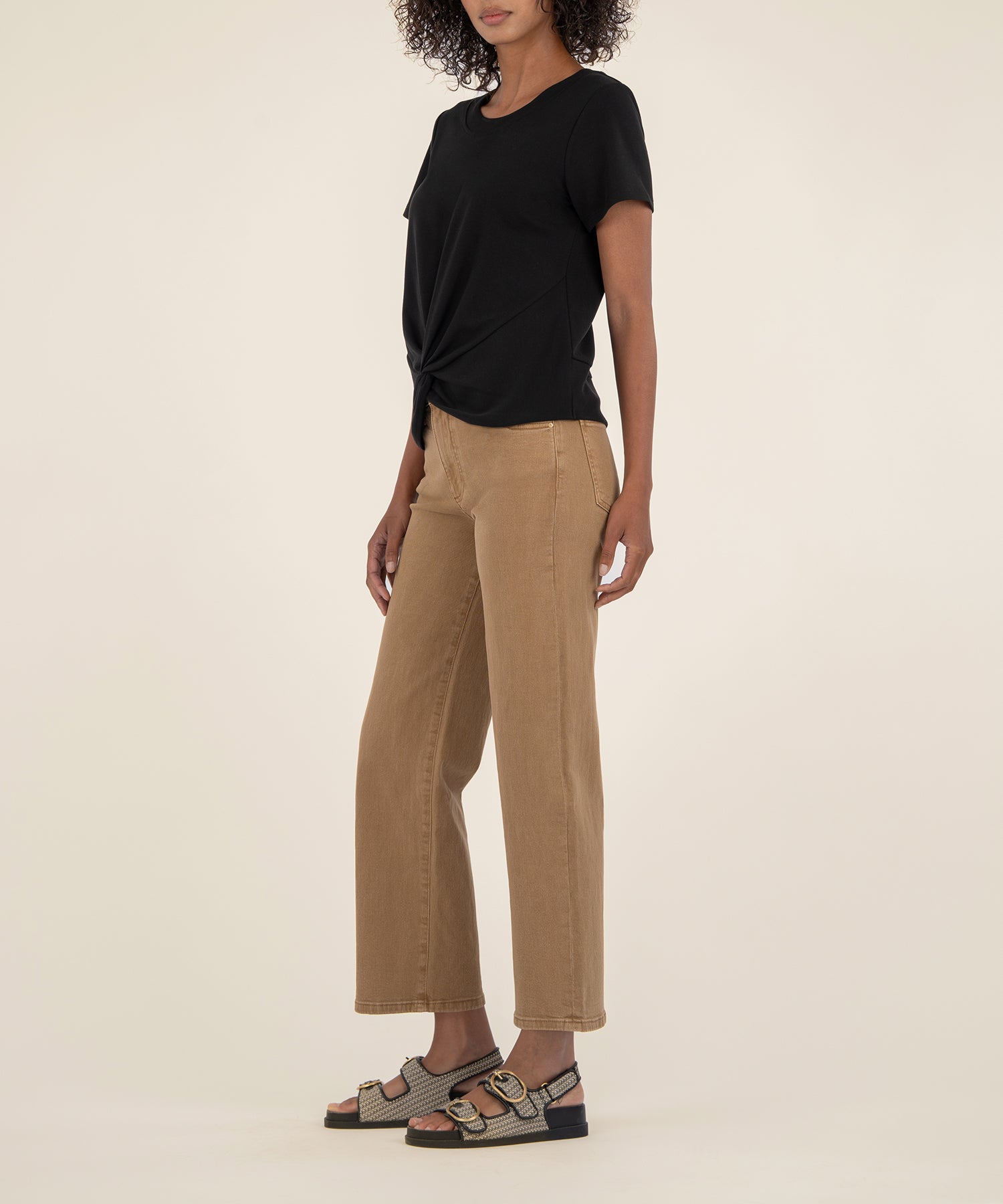 Avi Twist Hem Crew Neck Top