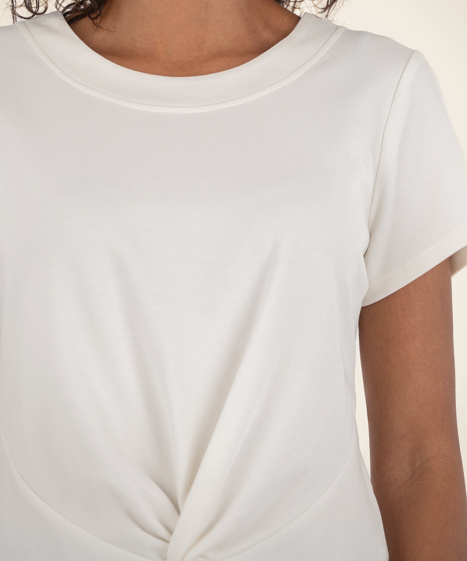 Avi Twist Hem Crew Neck Top