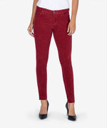 Corduroy Relaxed Fit Skinny (Merlot) Main Image